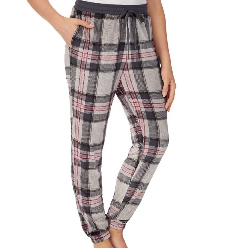 Plaid Velour Sleep Pants - Picture 4 of 7